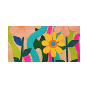 Groovy Paper Cut Flower Matte Canvas Art Printify