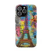 Paris Street Art Collage Tough Phone Case LavenderCeleste