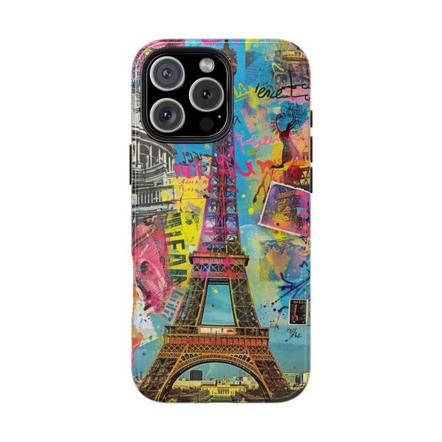 Paris Street Art Collage Tough Phone Case LavenderCeleste