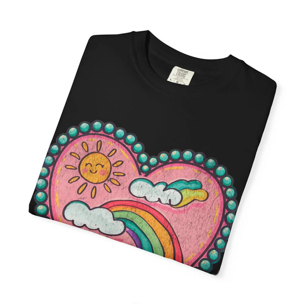Silently Screaming Pastel Rainbow Comfort Colors Tee LavenderCeleste
