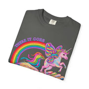 There It Goes My Last Fuck Funny Unicorn Comfort Colors Tee LavenderCeleste