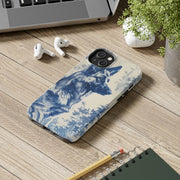 Blue Toile German Shepherd Scenic Tough Phone Case LavenderCeleste