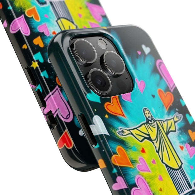 Rio de Janeiro Neon Pop Art Tough Phone Case LavenderCeleste