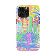 South Beach Miami Mosaic Art Tough Phone Case LavenderCeleste