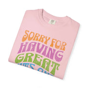 Sorry for Having Great Tits & Correct Opinions Tee LavenderCeleste