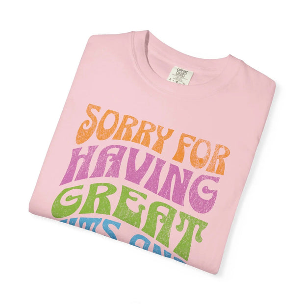 Sorry for Having Great Tits & Correct Opinions Tee LavenderCeleste