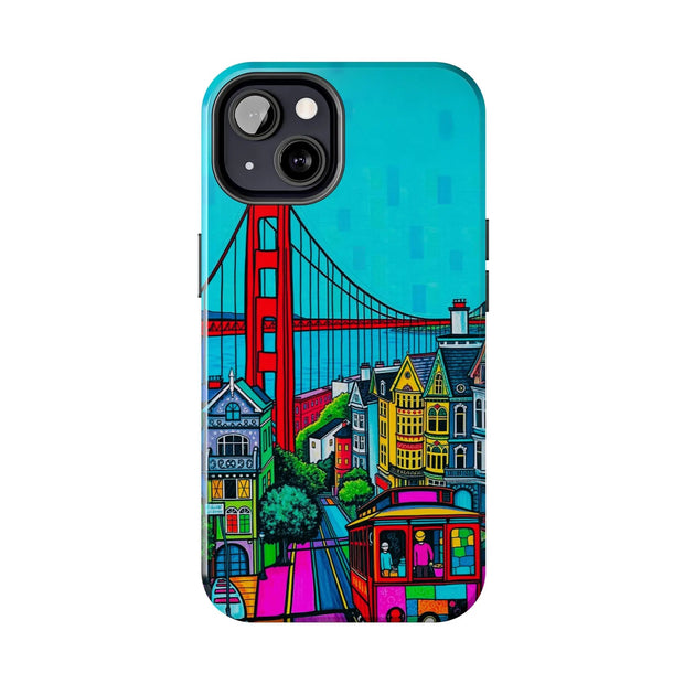 San Francisco Pop Art Colorful City Tough Phone Case LavenderCeleste