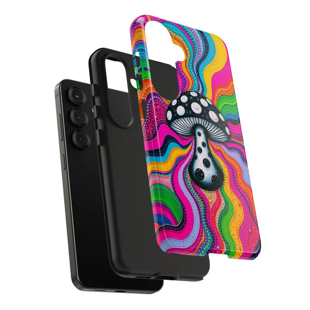Psychedelic Rainbow Mushroom Art – Trippy Case LavenderCeleste