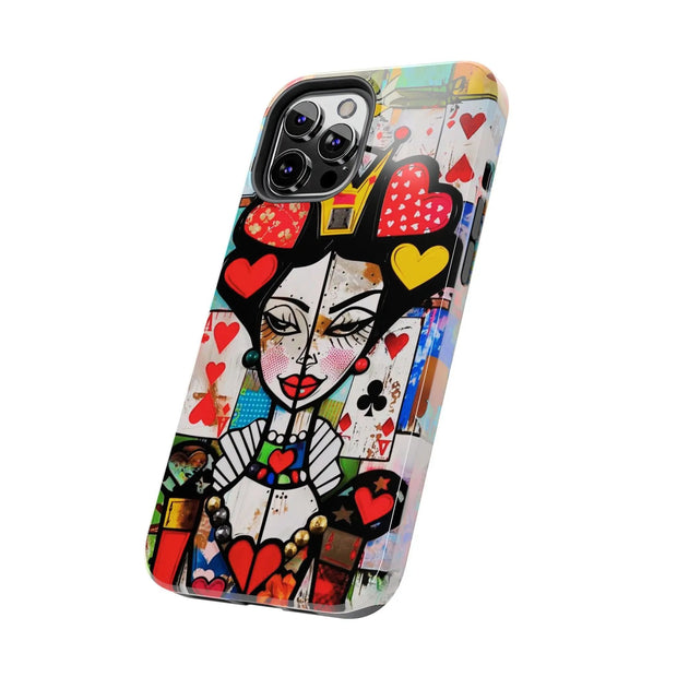 Queen of Hearts Pop Art Tough Phone Case LavenderCeleste