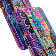 Philadelphia Pop Art Skyline Tough Phone Case LavenderCeleste