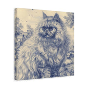 Persian Cat Canvas by Jouy Matte Canvas Art LavenderCeleste
