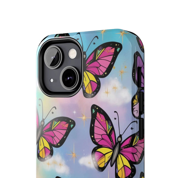 Retro Pop Art Butterfly Sky Tough Phone Case