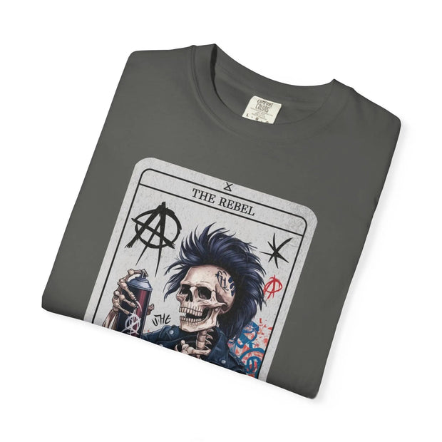 The Rebel Skeleton Tarot Punk Comfort Colors Tee LavenderCeleste