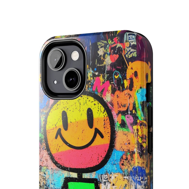 Rainbow Graffiti Smiley Tough Phone Case LavenderCeleste