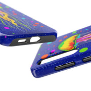 Vibrant Neon Jellyfish Cosmic Sea Tough Phone Case