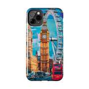 London Big Ben Collage Tough Phone Case – Vibrant City Pop Art Design