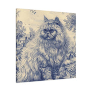 Persian Cat Canvas by Jouy Matte Canvas Art LavenderCeleste