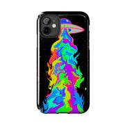 Psychedelic Neon UFO Abduction Tough Phone Case LavenderCeleste