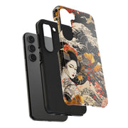 Golden Geisha Wave Japanese Art Tough Phone Case