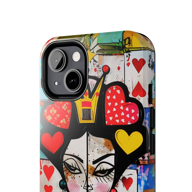 Queen of Hearts Pop Art Tough Phone Case LavenderCeleste