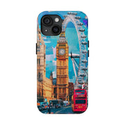 London Big Ben Collage Tough Phone Case – Vibrant City Pop Art Design
