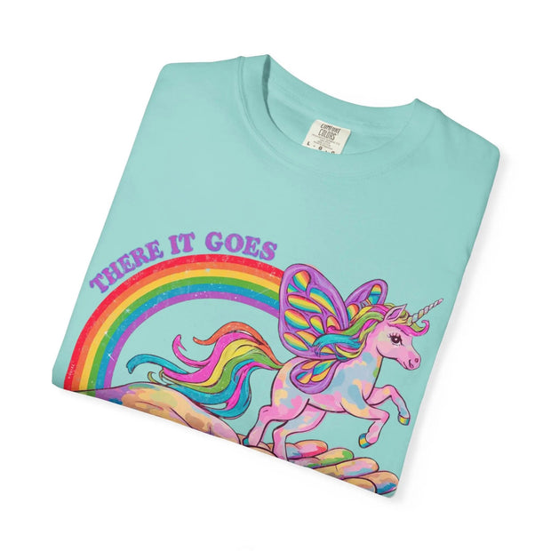 There It Goes My Last Fuck Funny Unicorn Comfort Colors Tee LavenderCeleste