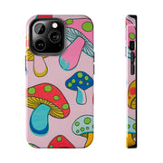 Retro Groovy Mushroom Tough Phone Case LavenderCeleste