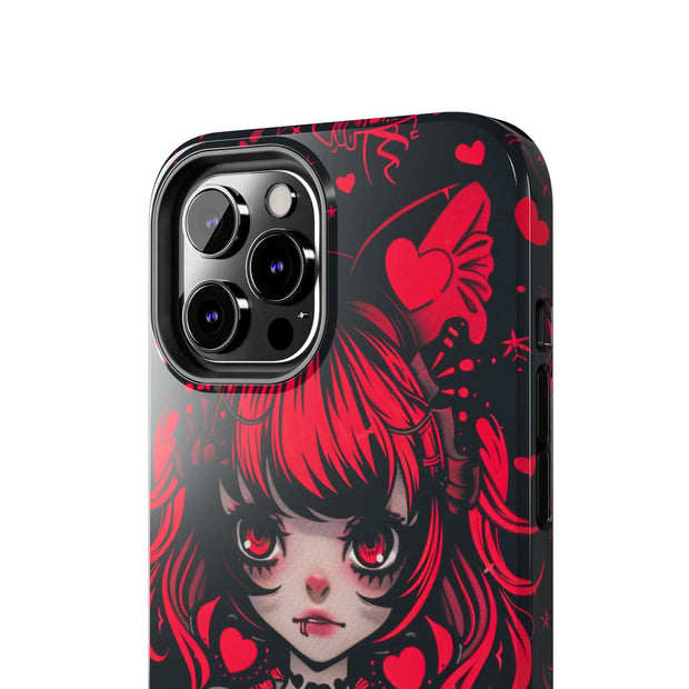 Kawaii Gothpunk Red Heart Tough Phone Case