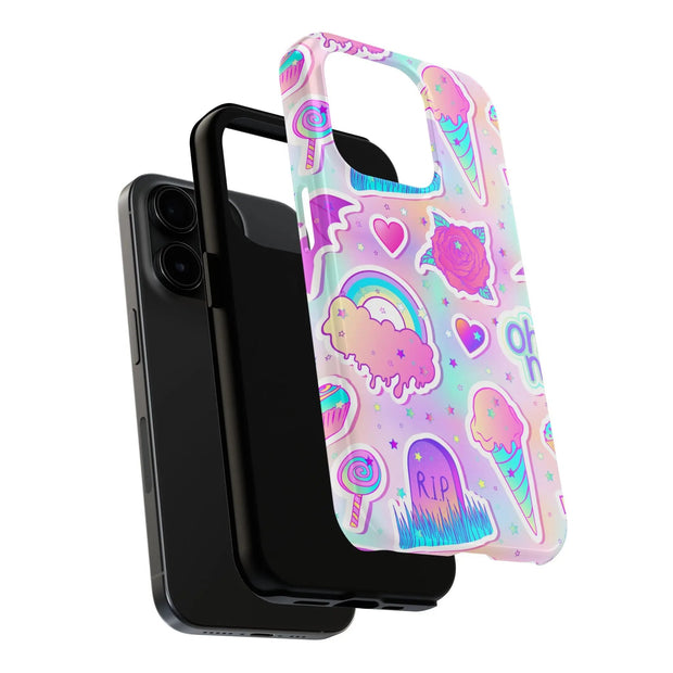 Pastel Goth Kawaii Graveyard Tough Phone Case LavenderCeleste