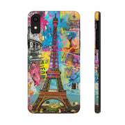 Paris Street Art Collage Tough Phone Case LavenderCeleste