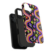 Groovy Mushroom Rainbow Tough Phone Case LavenderCeleste