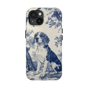 Blue Toile Beagle Country Scenic Tough Phone Case LavenderCeleste