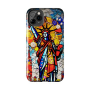 Statue of Liberty Mosaic Art Tough Phone Case LavenderCeleste
