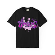 Taurus Queen Y2K Bubble Letter Comfort Colors Tee LavenderCeleste