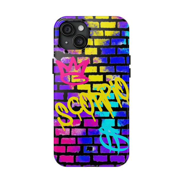 Scorpio Graffiti Wall Zodiac Tough Phone Case LavenderCeleste