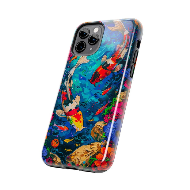 Vibrant Koi Pond Pop Art Tough Phone Case