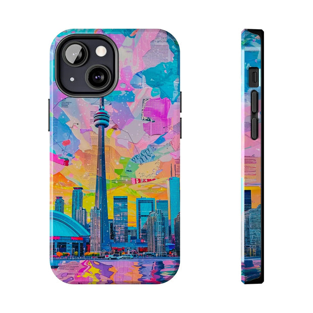 Toronto Pop Art Collage Skyline Tough Phone Case LavenderCeleste