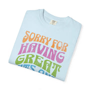 Sorry for Having Great Tits & Correct Opinions Tee LavenderCeleste