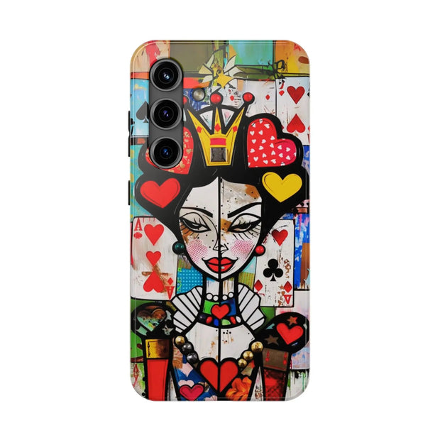 Queen of Hearts Pop Art Tough Phone Case LavenderCeleste