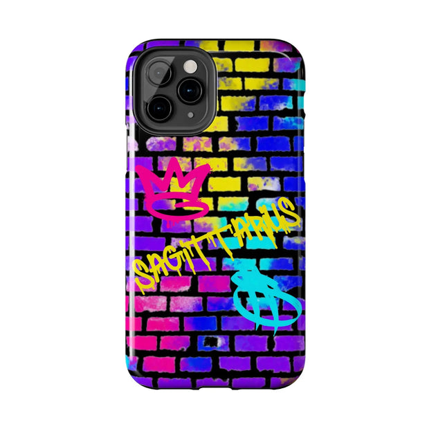 Sagittarius Graffiti Wall Zodiac Tough Phone Case LavenderCeleste