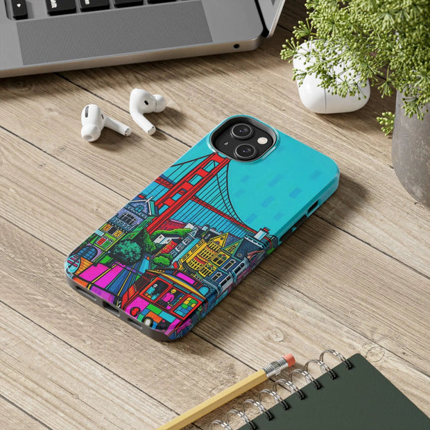 San Francisco Pop Art Colorful City Tough Phone Case LavenderCeleste