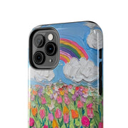 Rainbow Tulip Field Tough Phone Case LavenderCeleste