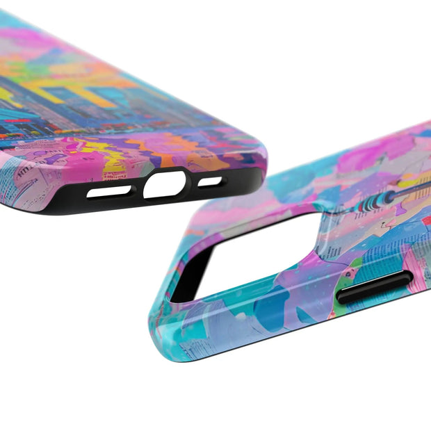 Toronto Pop Art Collage Skyline Tough Phone Case LavenderCeleste