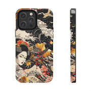Golden Geisha Wave Japanese Art Tough Phone Case