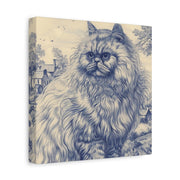 Persian Cat Canvas by Jouy Matte Canvas Art LavenderCeleste