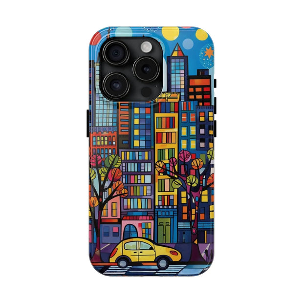 Upper Eastside NYC Pop Art Tough Phone Case LavenderCeleste