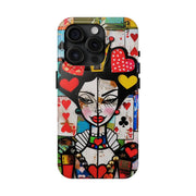 Queen of Hearts Pop Art Tough Phone Case LavenderCeleste