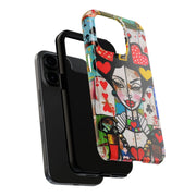 Queen of Hearts Pop Art Tough Phone Case LavenderCeleste