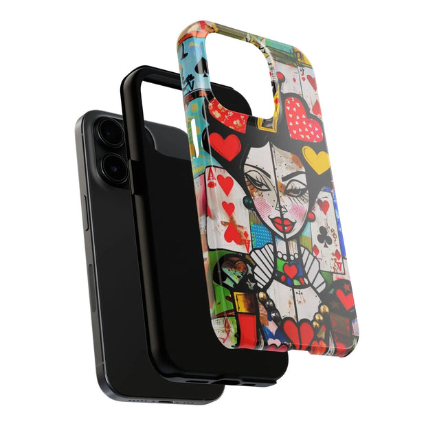 Queen of Hearts Pop Art Tough Phone Case LavenderCeleste