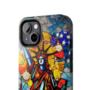 Statue of Liberty Mosaic Art Tough Phone Case LavenderCeleste
